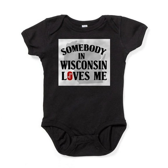 CafePress - Somebody In Wisconsin - Cute Infant Bodysuit Baby Romper - Size Newborn - 24 Months
