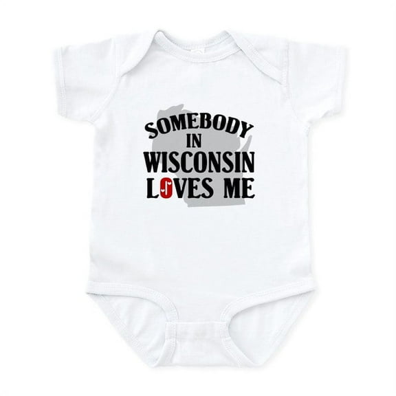 CafePress - Somebody In Wisconsin Infant Creeper - Baby Light Bodysuit, Size Newborn - 24 Months