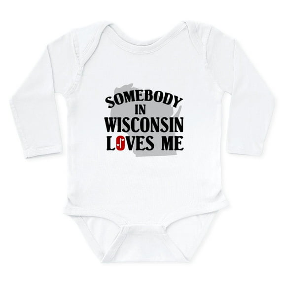 CafePress - Somebody In Wisconsin Long Sleeve Infant Bodysuit - Long Sleeve Cotton Baby Bodysuit