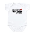 thumbnail image 1 of CafePress - Somebody In Wisconsin Loves Me Body Suit - Baby Light Bodysuit, Size Newborn - 24 Months, 1 of 4