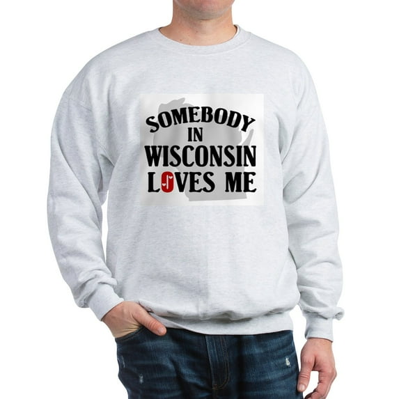 CafePress - Somebody In Wisconsin Sweatshirt - Crew Neck Sweatshirt