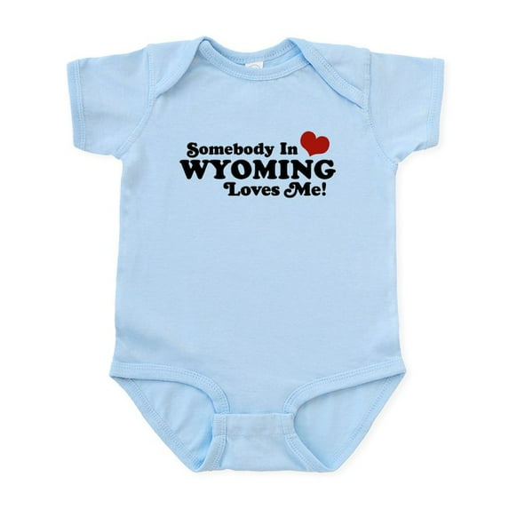 CafePress - Somebody In Wyoming Loves Me Infant Bodysuit - Baby Light Bodysuit, Size Newborn - 24 Months