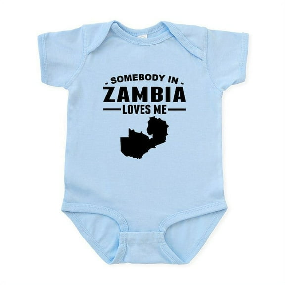 CafePress - Somebody In Zambia Loves Me Body Suit - Baby Light Bodysuit, Size Newborn - 24 Months