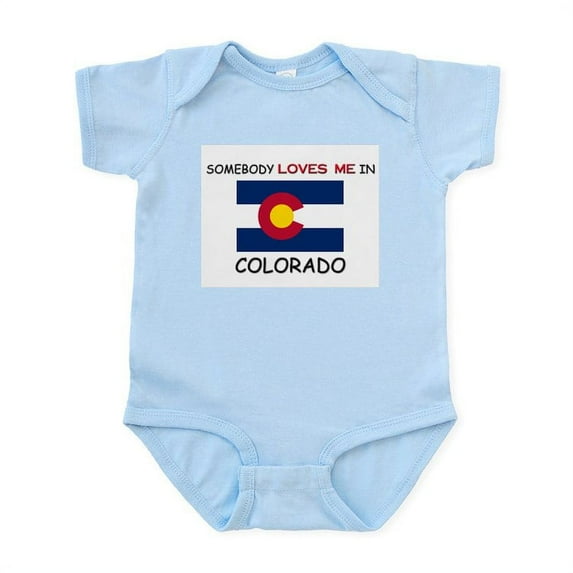 CafePress - Somebody Loves Me In COLORADO Infant Bodysuit - Baby Light Bodysuit, Size Newborn - 24 Months