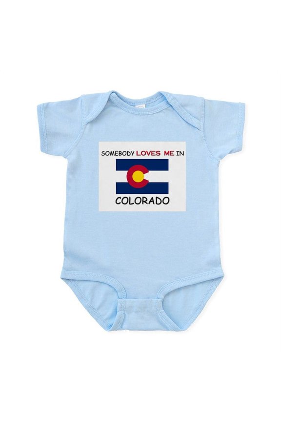- Somebody Loves Me In COLORADO Infant Bodysuit - Baby Light Bodysuit, Size Newborn - 24 Months