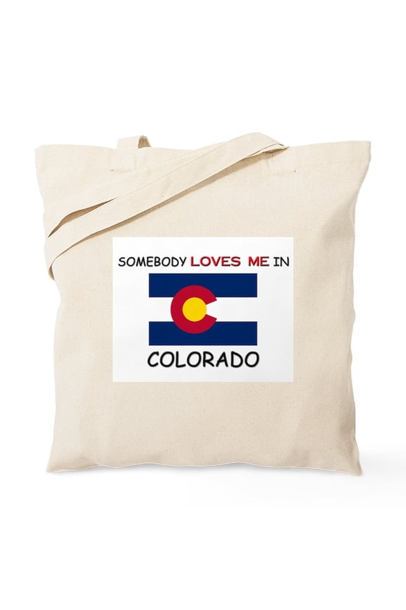 - Somebody Loves Me In COLORADO Tote Bag - Unisex Canvas Tote Bag, Beige, 1-Piece