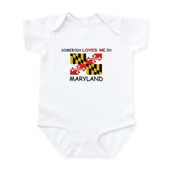 CafePress - Somebody Loves Me In MARYLAND Infant Bodysuit - Baby Light Bodysuit, Size Newborn - 24 Months