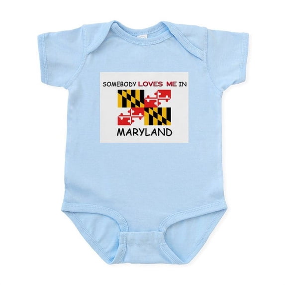 CafePress - Somebody Loves Me In MARYLAND Infant Bodysuit - Baby Light Bodysuit, Size Newborn - 24 Months