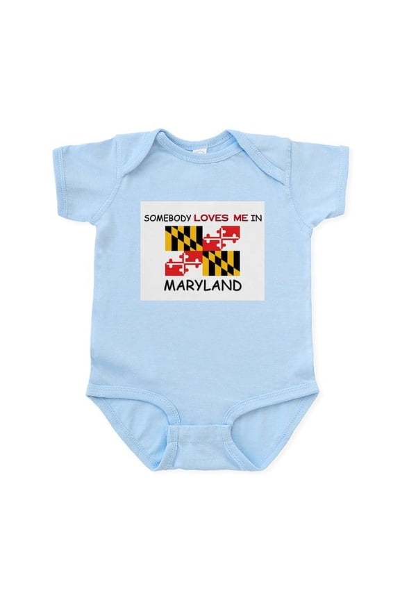 - Somebody Loves Me In MARYLAND Infant Bodysuit - Baby Light Bodysuit, Size Newborn - 24 Months