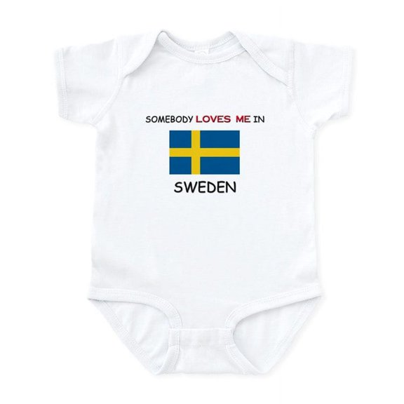 CafePress - Somebody Loves Me In SWEDEN Infant Bodysuit - Baby Light Bodysuit, Size Newborn - 24 Months