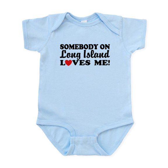 CafePress - Somebody On Long Island Loves Me Infant Bodysuit - Baby Light Bodysuit, Size Newborn - 24 Months