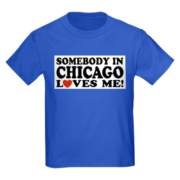 CafePress - Somebodychicago Kids T Shirt - Dark T-Shirt Kids XS-XL