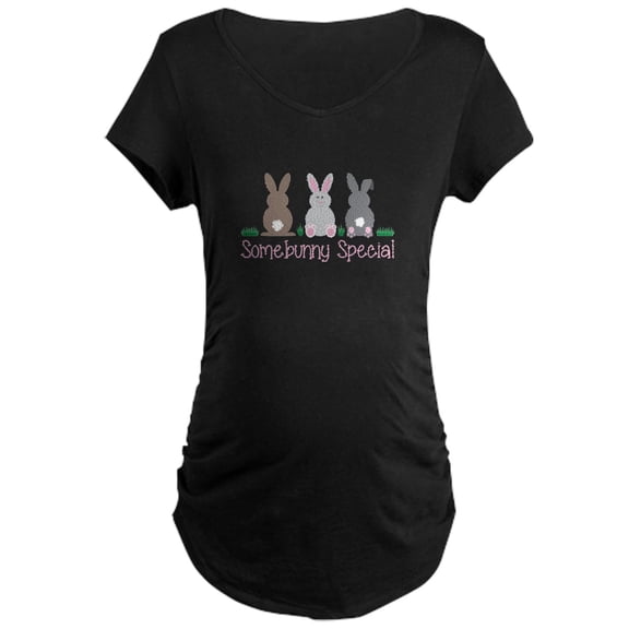 CafePress - Somebunny Special Maternity T Shirt - Maternity Dark T-Shirt