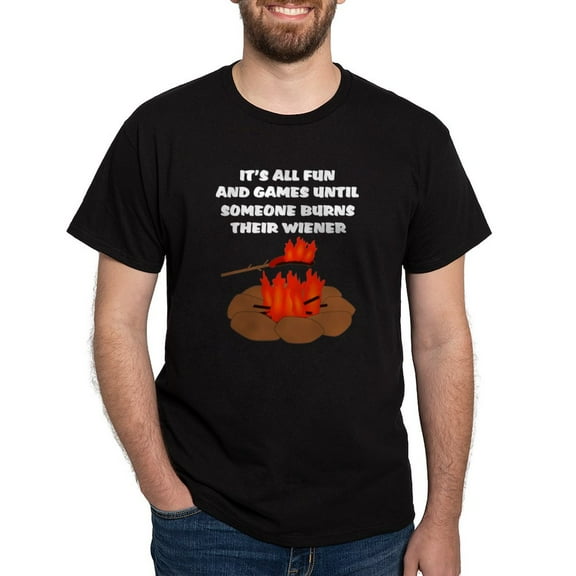 CafePress - Someone Burns Wiener Dark T Shirt - Men's Classic Graphic Cotton T-Shirt