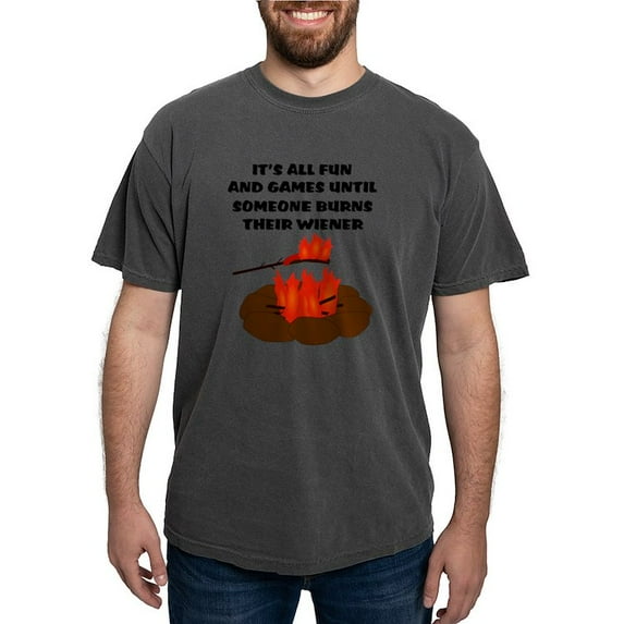 CafePress - Someone Burns Wiener T Shirt - Mens Comfort Colors Shirt
