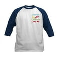 thumbnail image 1 of CafePress - Someone In California Loves Me Kids Baseball Jerse - Kids Cotton Baseball Jersey, 3/4 Sleeve Shirt, 1 of 4