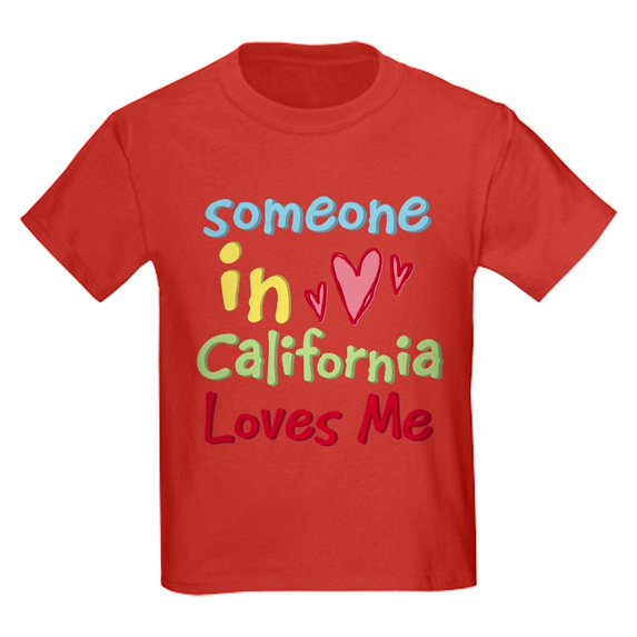 CafePress - Someone In California Loves Me Kids Dark T Shirt - Dark T-Shirt Kids XS-XL