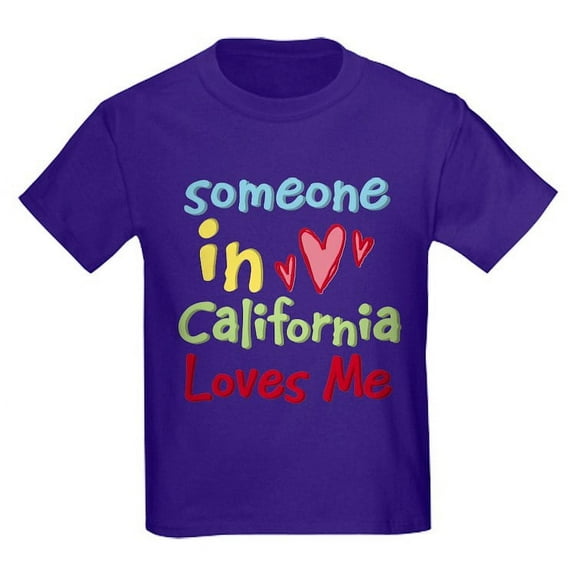 CafePress - Someone In California Loves Me Kids Dark T Shirt - Dark T-Shirt Kids XS-XL