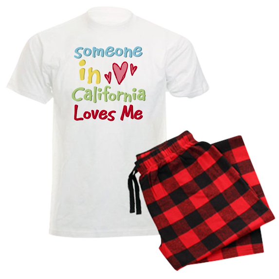 CafePress - Someone In California Loves Me Pajamas - Men's Light Pajamas
