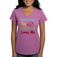 thumbnail image 1 of CafePress - Someone In California Loves Me Women's V Neck Dark - Women's V-Neck Dark T-Shirt, 1 of 4