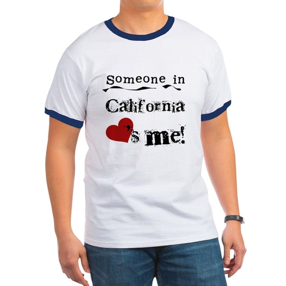 CafePress - Someone In California Ringer T - 100% Cotton Ringed T-Shirt