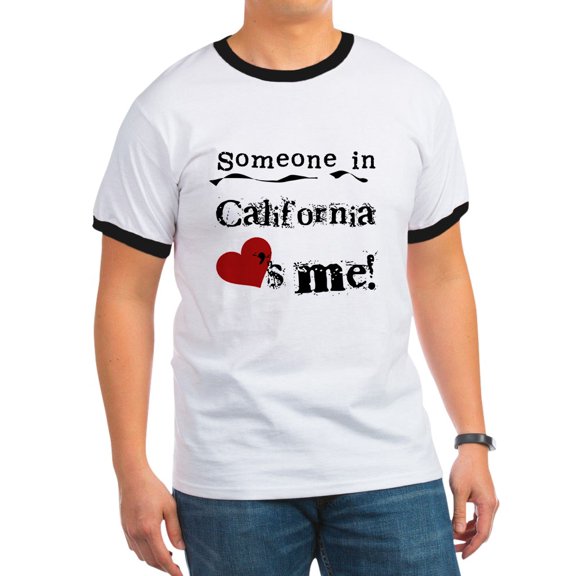 CafePress - Someone In California Ringer T - 100% Cotton Ringed T-Shirt