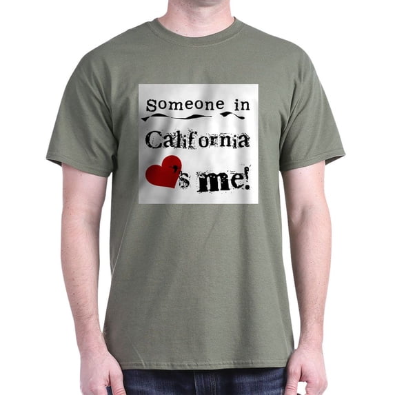 CafePress - Someone In California T Shirt - Men's Classic Graphic Cotton T-Shirt