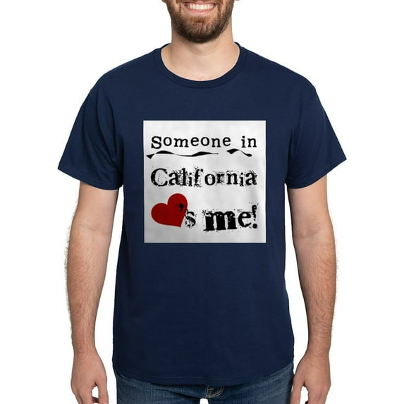CafePress - Someone In California T Shirt - Men's Classic Graphic Cotton T-Shirt