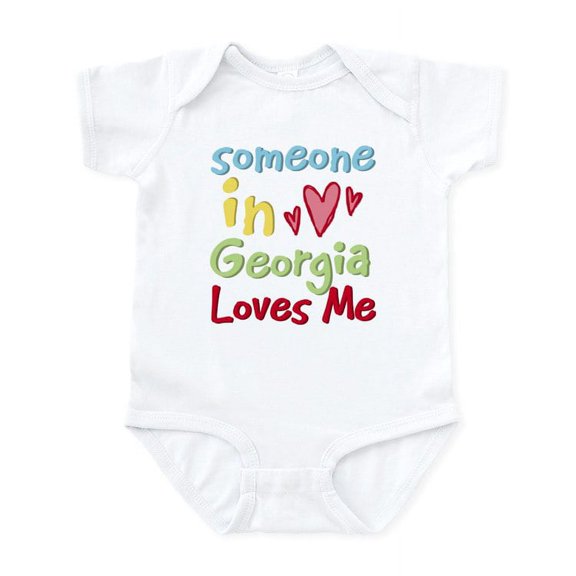 CafePress - Someone In Georgia Loves Me Infant Bodysuit - Baby Light Bodysuit, Size Newborn - 24 Months
