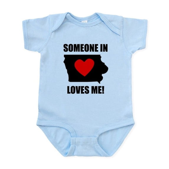 CafePress - Someone In Iowa Loves Me Body Suit - Baby Light Bodysuit, Size Newborn - 24 Months