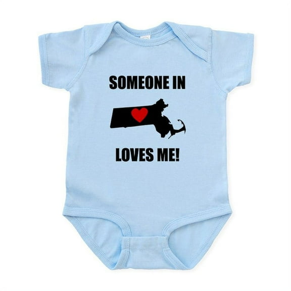 CafePress - Someone In Massachusetts Loves Me Body Suit - Baby Light Bodysuit, Size Newborn - 24 Months