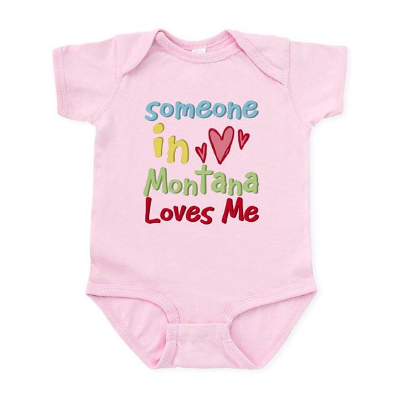 CafePress - Someone In Montana Loves Me Infant Bodysuit - Baby Light Bodysuit, Size Newborn - 24 Months