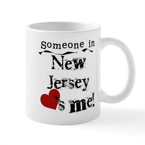CafePress - Someone In New Jersey Mug - 11 oz Ceramic Mug - Novelty Coffee Tea Cup