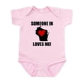 thumbnail image 1 of CafePress - Someone In Wisconsin Loves Me Body Suit - Baby Light Bodysuit, Size Newborn - 24 Months, 1 of 4