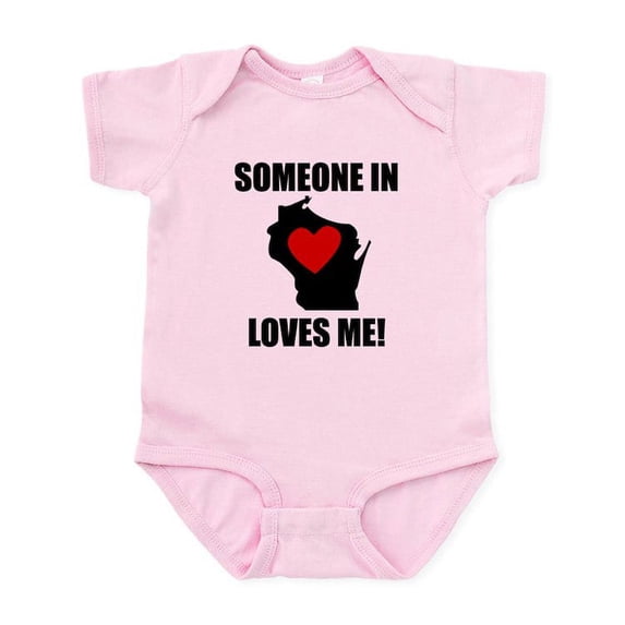 CafePress - Someone In Wisconsin Loves Me Body Suit - Baby Light Bodysuit, Size Newborn - 24 Months