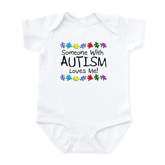 CafePress - Someone With Autism Loves Me Infant Bodysuit - Baby Light Bodysuit, Size Newborn - 24 Months