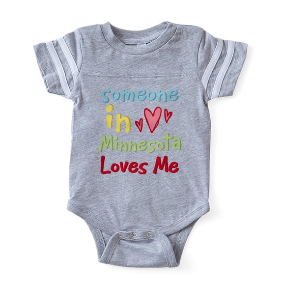 CafePress - Someoneinminnesotalovesme - Cute Infant Baby Football Bodysuit