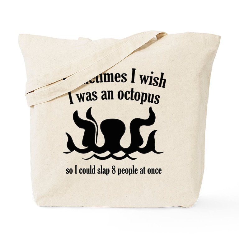 CafePress Sometimes I Wish I Was An Octopus Tote Bag Unisex