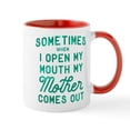 thumbnail image 1 of CafePress - Sometimes When I Open My Mouth Green Mug - 11 oz Ceramic Mug - Novelty Coffee Tea Cup, 1 of 4