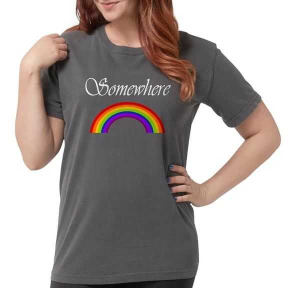 CafePress - Somewhere Over The Rainbow Women's Dark T Shirt - Womens Comfort Colors® Shirt