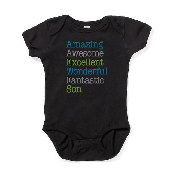 CafePress - Son Amazing Fantastic - Cute Infant Bodysuit Baby Romper - Size Newborn - 24 Months