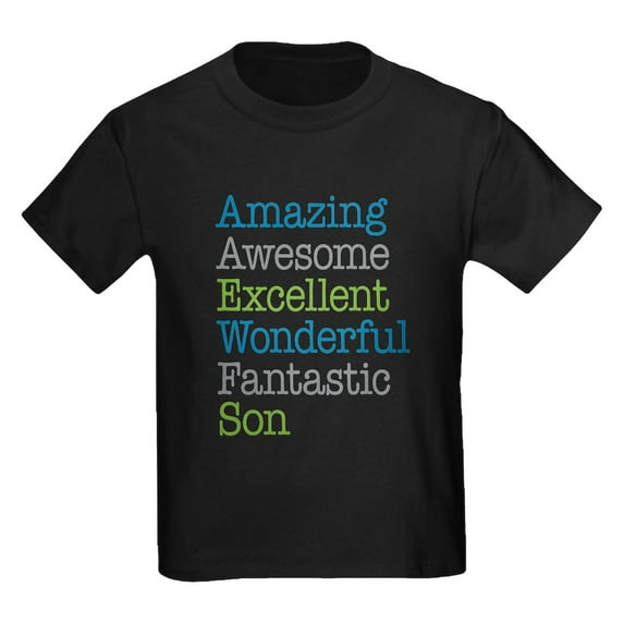 CafePress - Son Amazing Fantastic Kids Dark T Shirt - Dark T-Shirt Kids XS-XL