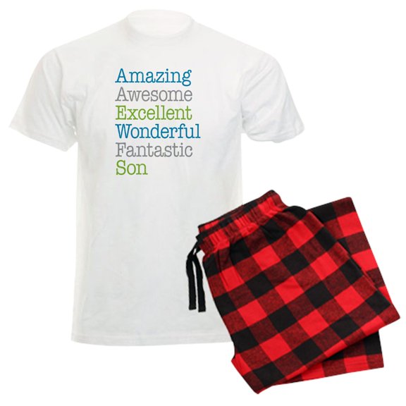 CafePress - Son Amazing Fantastic Men's Light Pajamas - Men's Light Loose Fit Cotton Pajama Set
