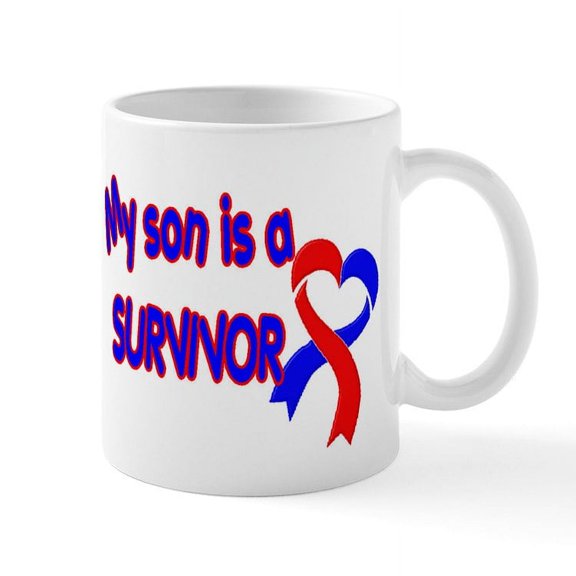 CafePress - Son CHD Survivor Mug - 11 oz Ceramic Mug - Novelty Coffee Tea Cup