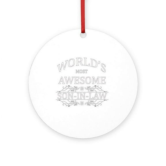CafePress - Son In Law - Round Wood Ornament 4"