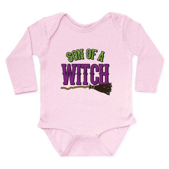 CafePress - Son Of A Witch Long Sleeve Infant Bodysuit - Long Sleeve Cotton Baby Bodysuit