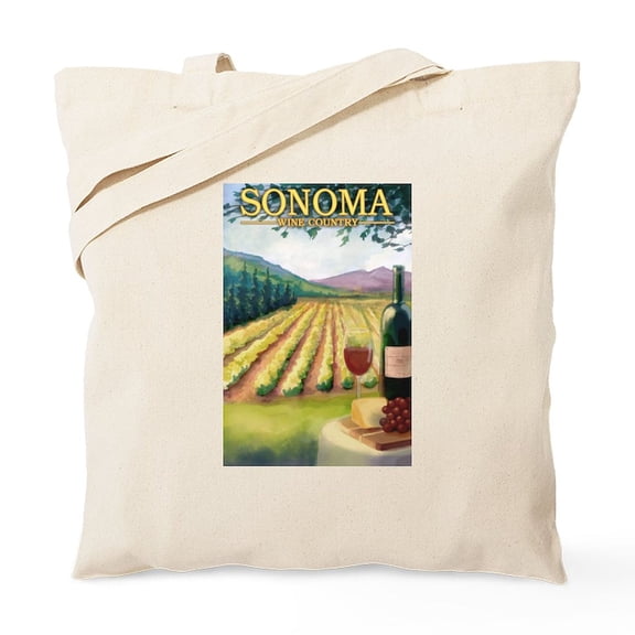 CafePress - Sonoma County Wine Country Tote Bag - Unisex Canvas Tote Bag, Beige, 1-Piece