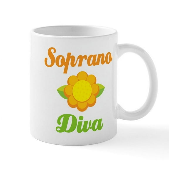 CafePress - Soprano Diva Cute Mug - 11 oz Ceramic Mug - Novelty Coffee Tea Cup