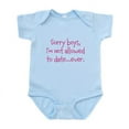 thumbnail image 1 of CafePress - Sorry Boys, Im Not Allowed To Date...Ever. Body Su - Baby Light Bodysuit, Size Newborn - 24 Months, 1 of 4