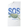 thumbnail image 1 of CafePress - Sos Save Our Sea Turtles - Large Beach Towel, Soft 30"x60" Towel with Unique Design, 1 of 3